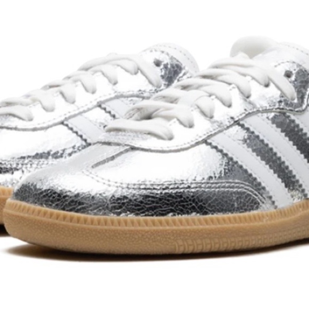 Adidas Like New Metallic Silver Sneakers